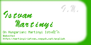 istvan martinyi business card